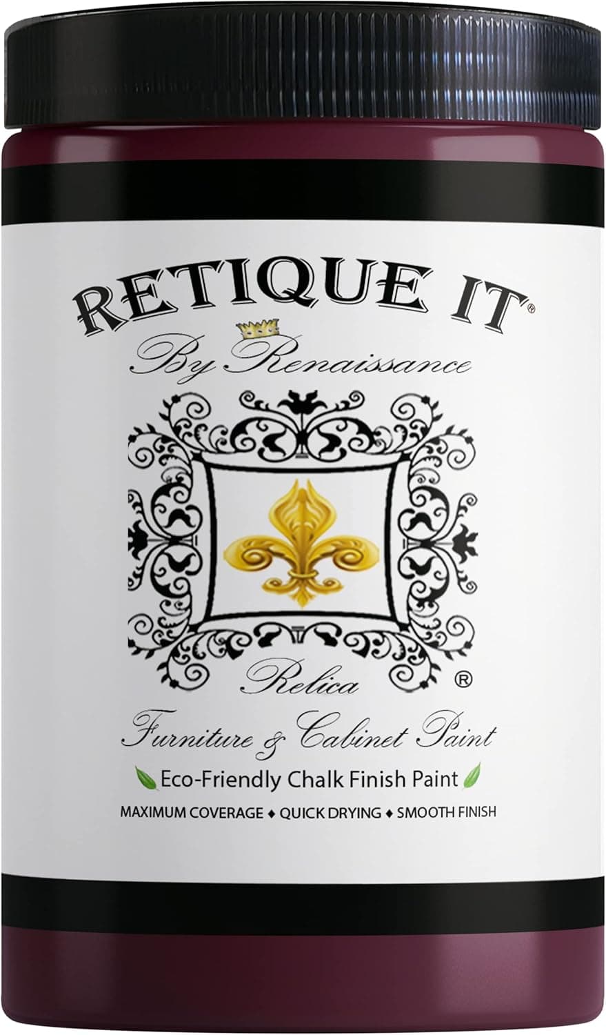 Retique It Chalk Furniture Paint by Renaissance, 32 Ounce (Pack of 1), Plum 56, 32 Fl Oz