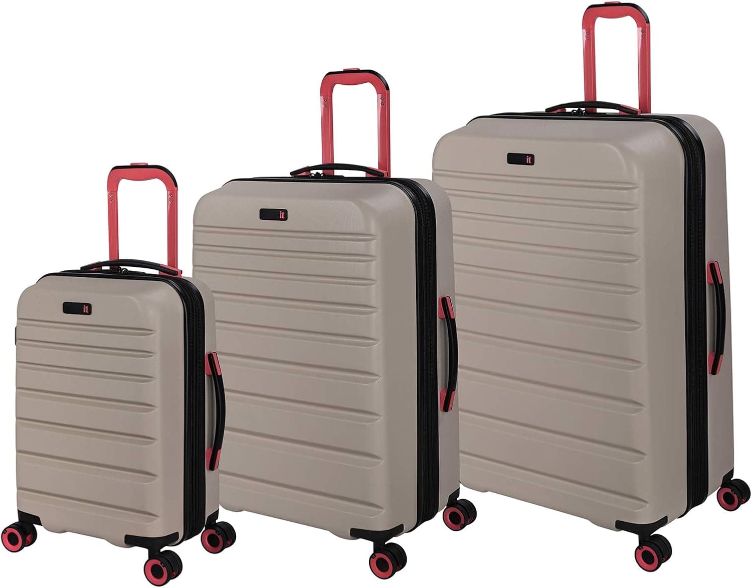 it luggage Concurring Hardside Spinner Expander, Oyster Grey, 3-Piece Set (21/27/31)