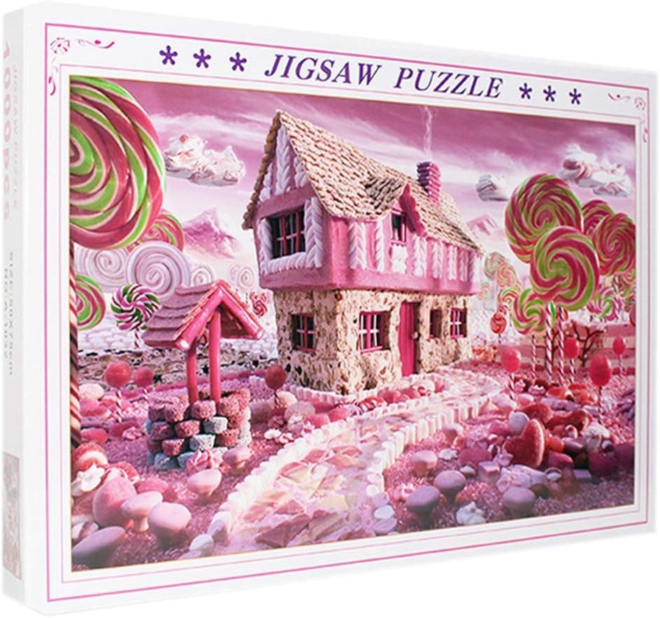 1000 Pieces Jigsaw Puzzles for Adults and Teens Beautiful Landscape or Painting Patterns Educational Toy Creative Gift (Candy House, 7550CM)