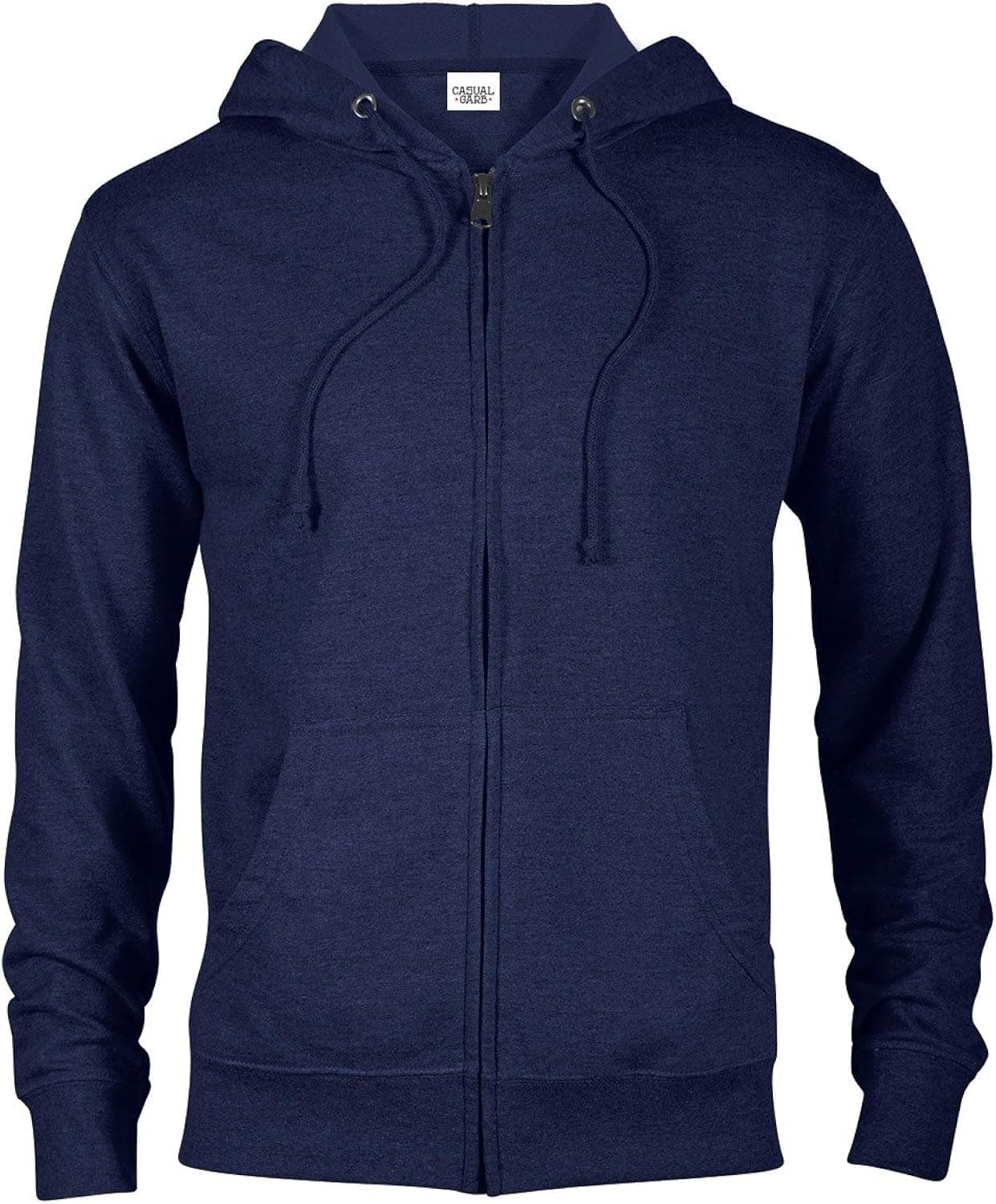Casual Garb Hoodies for Men Lightweight Fitted Heather French Terry Full Zip Hoodie Hooded Sweatshirt