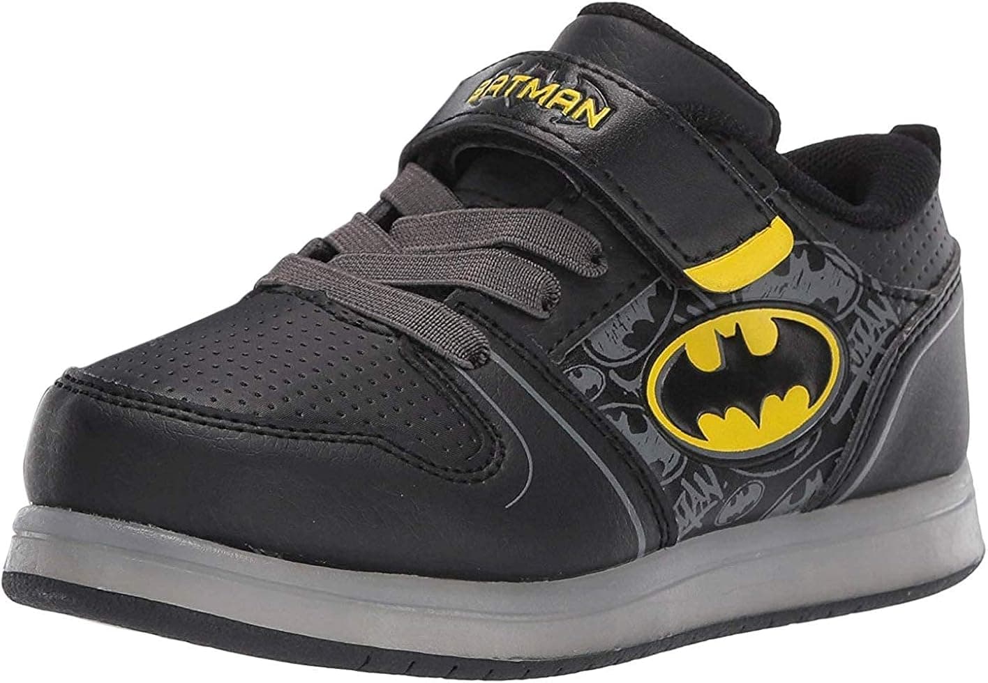 Favorite Characters Batman Motion Lighted Athletic Shoes Black Toddler/Little Kid