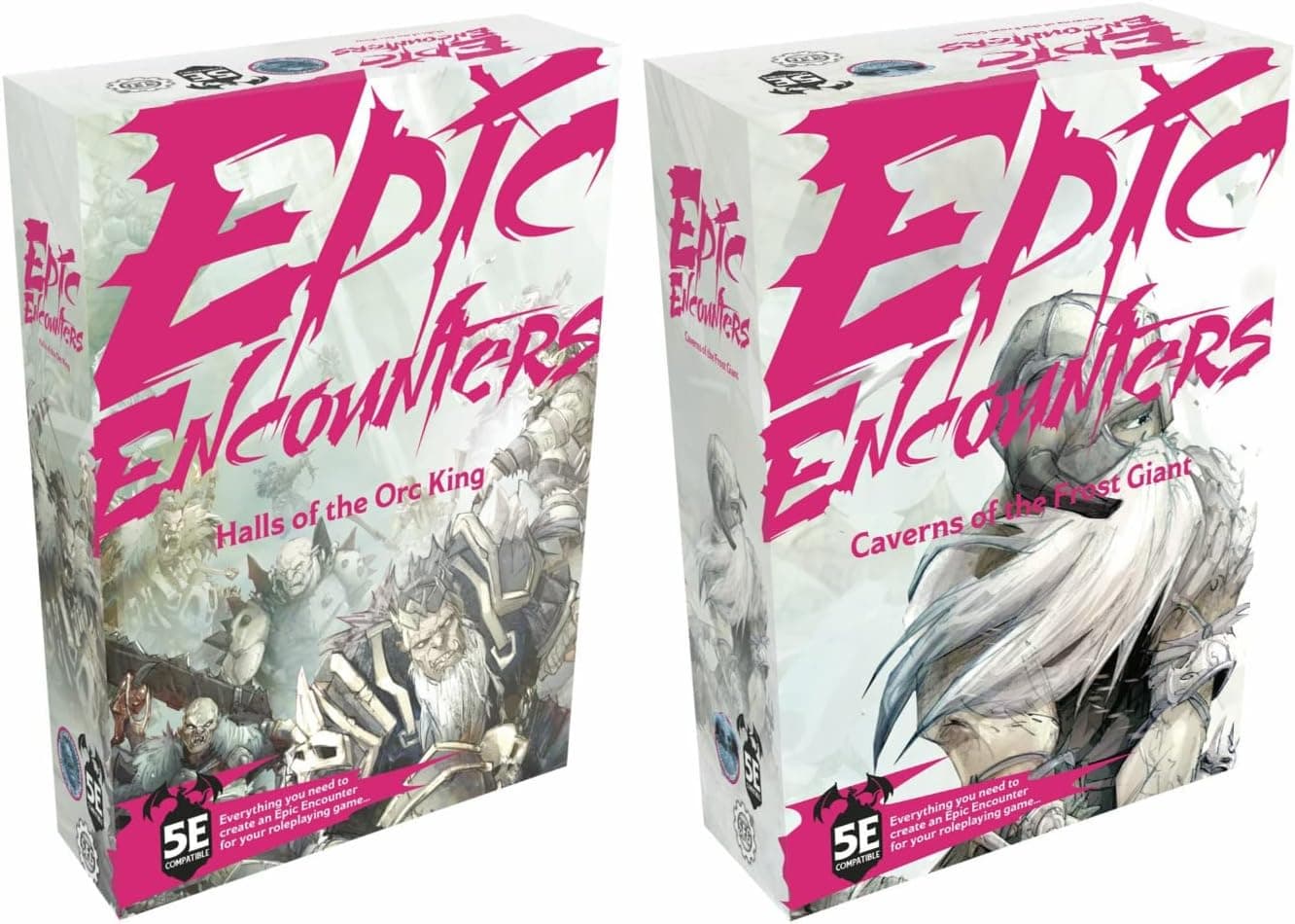 Steamforged Epic Encounters Caverns of The Frost Giant and Halls of The Orc King Bundle (2 Items)