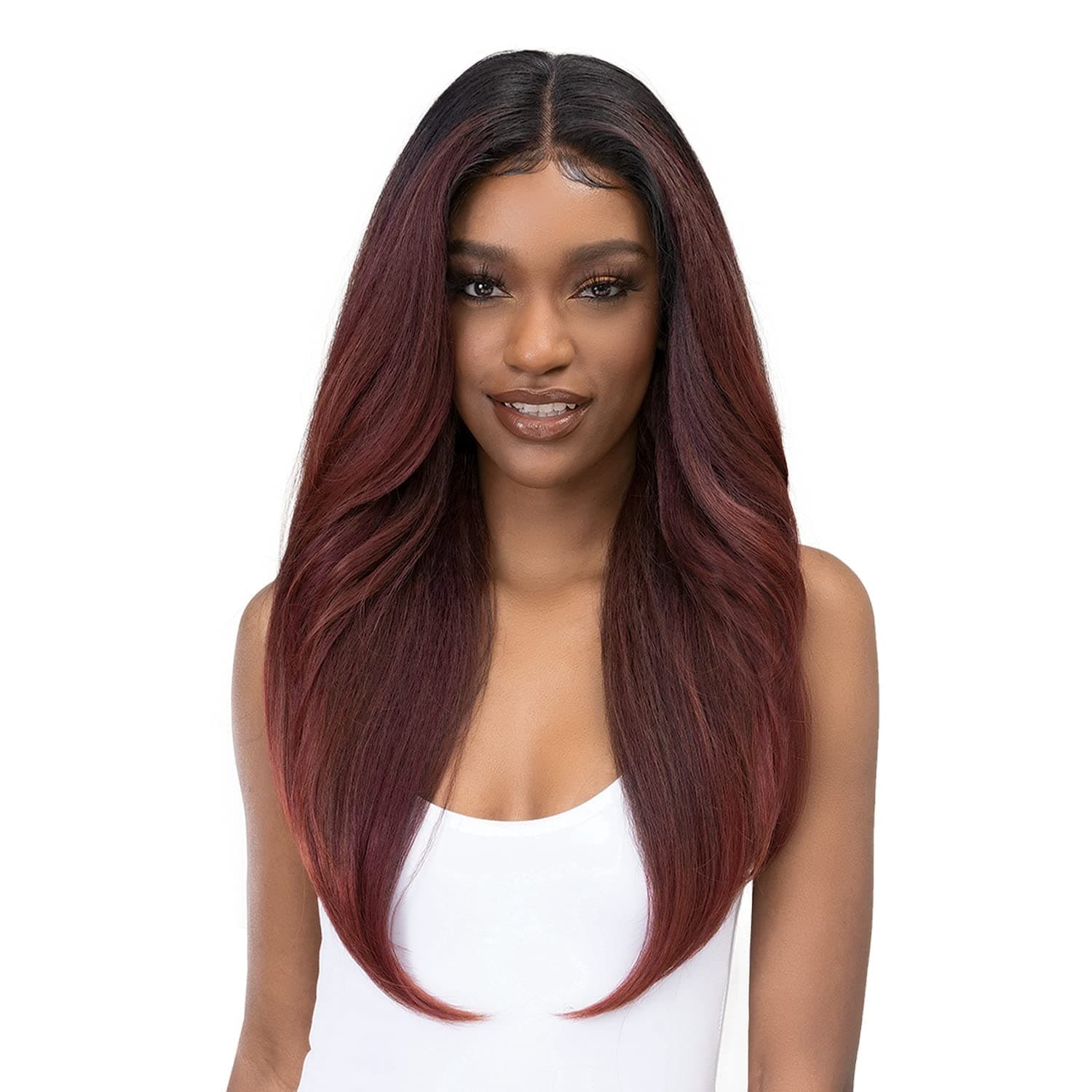 Janet Collection Melt 13x6 Frontal Part Lace Wig - KENDALL (OET1B/VELVET PURPLE)