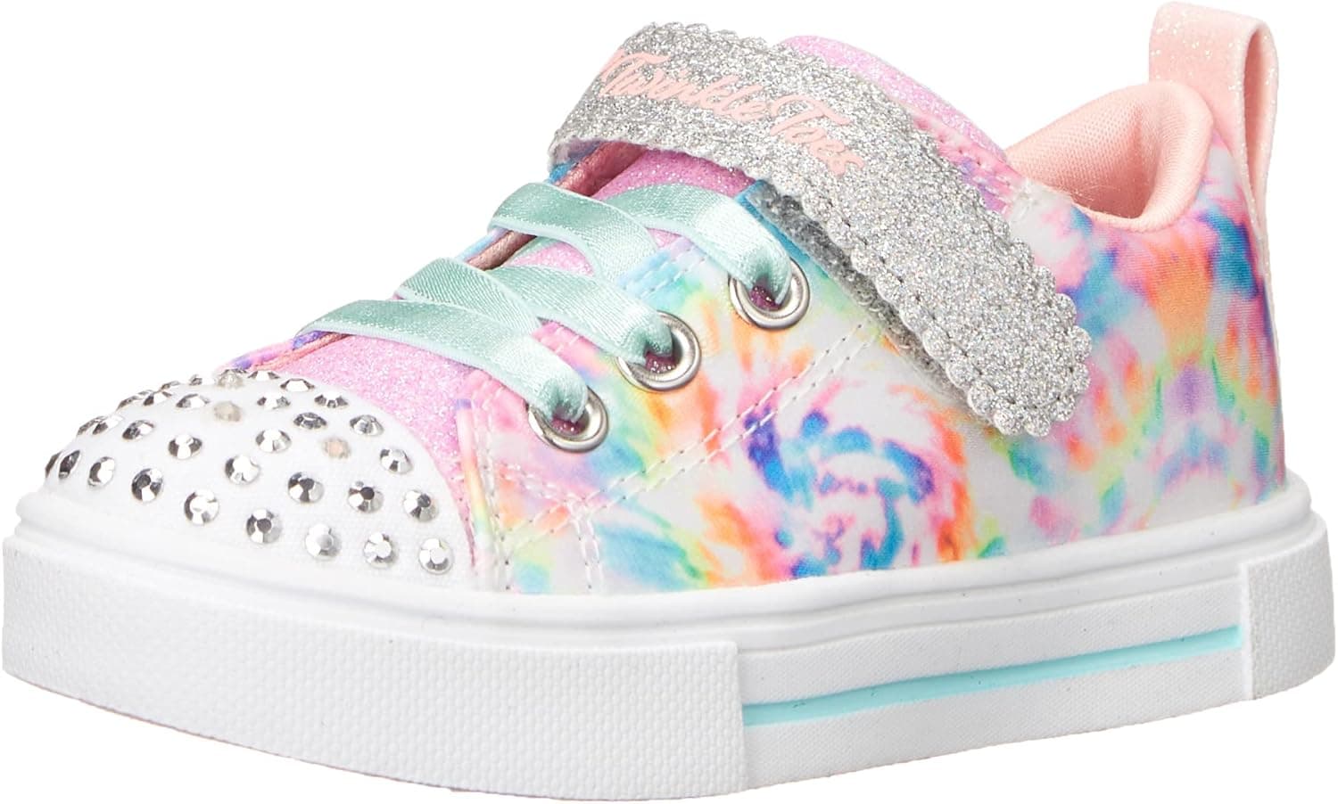 Skechers Kids Twinkle Toes Twinkle Sparks -Stormy Bright Sneaker, Light Pink/Multi, 12 Little Kid