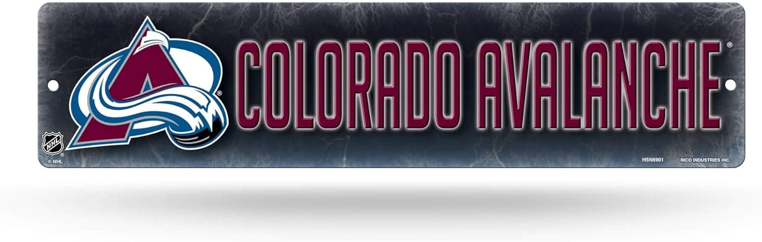 Rico Industries NHL Plastic Street Sign Plastic 4" x 16" Street Sign