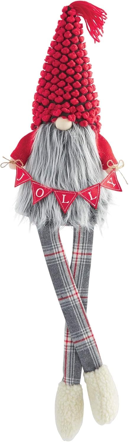 Mud Pie Large Jolly Dangle Leg GNOME, Multicolor