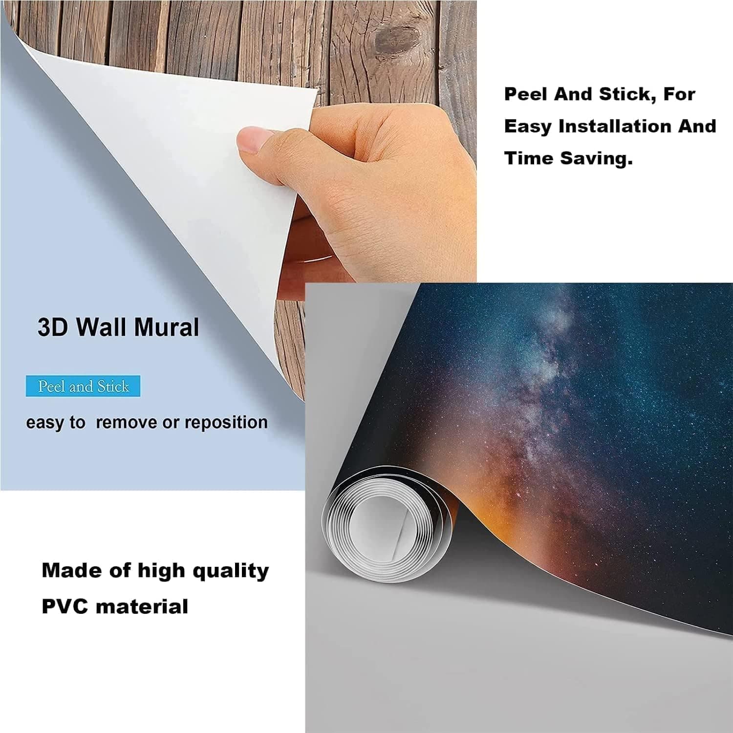 KOMNNI Custom 3D Mural Wallpaper European Style 3D Three-Dimensional Relief Peel and Stick Mural, Living Room Bedroom Tv Background Decoration Removable Wallpaper