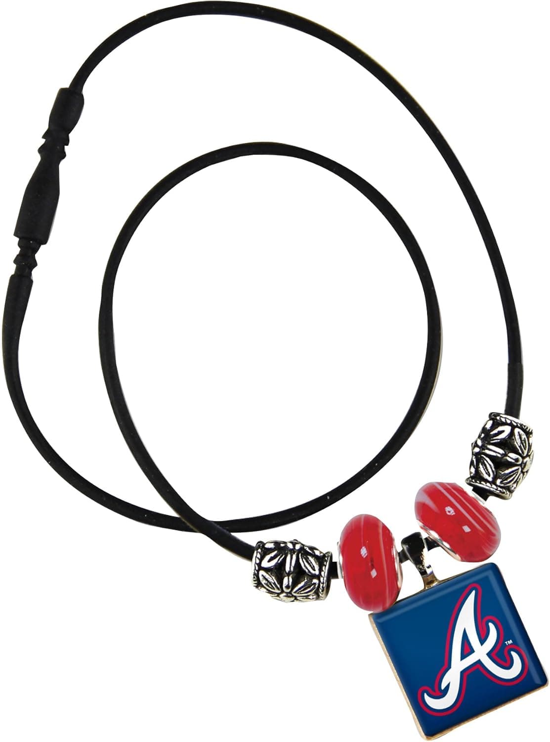 MLB Atlanta Braves Life Tiles Necklace with Beads