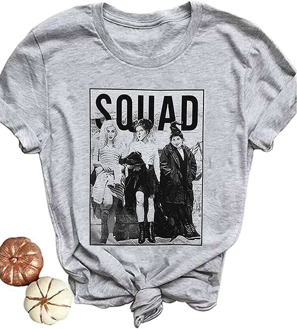 Hocus Pocus Halloween Squad Bleached Tshirt Women Funny Halloween Shirt Sanderson Sisters Graphic Tee Tops