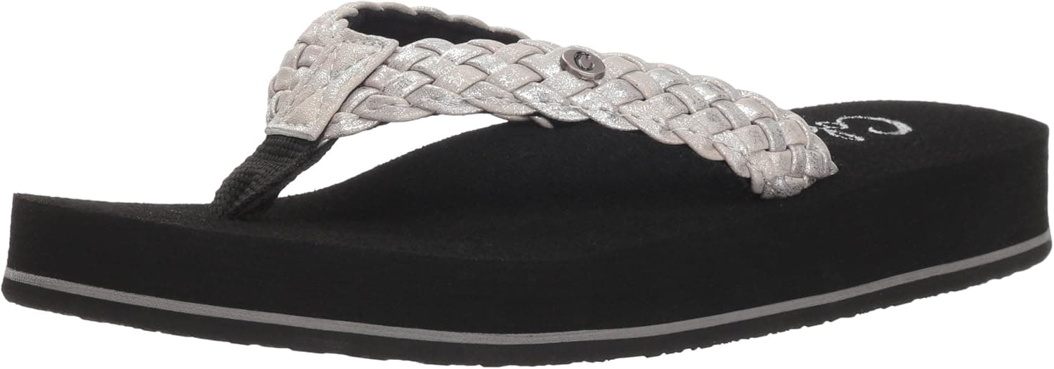 Cobian Women's Braided Bounce Sandal, Iridescent Pearl, 6 M US
