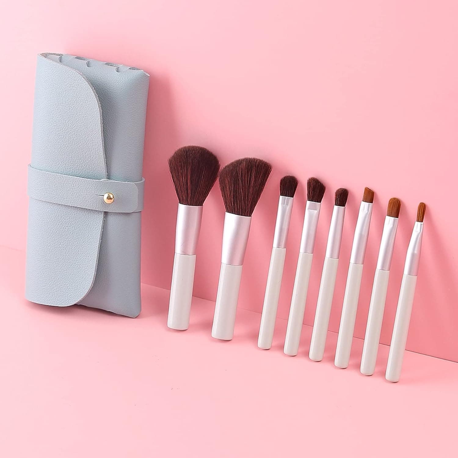 Mini Makeup Brush Cosmetic Brush Kit Travel Makeup Bag Beauty Tool for Women