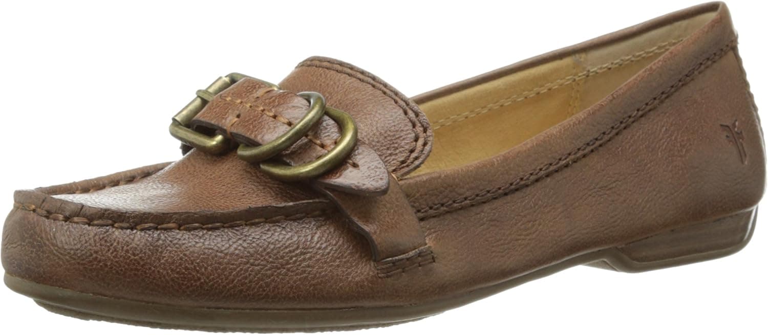FRYE Women's Janet D Ring Slip-On Loafer, Copper, 8 M US
