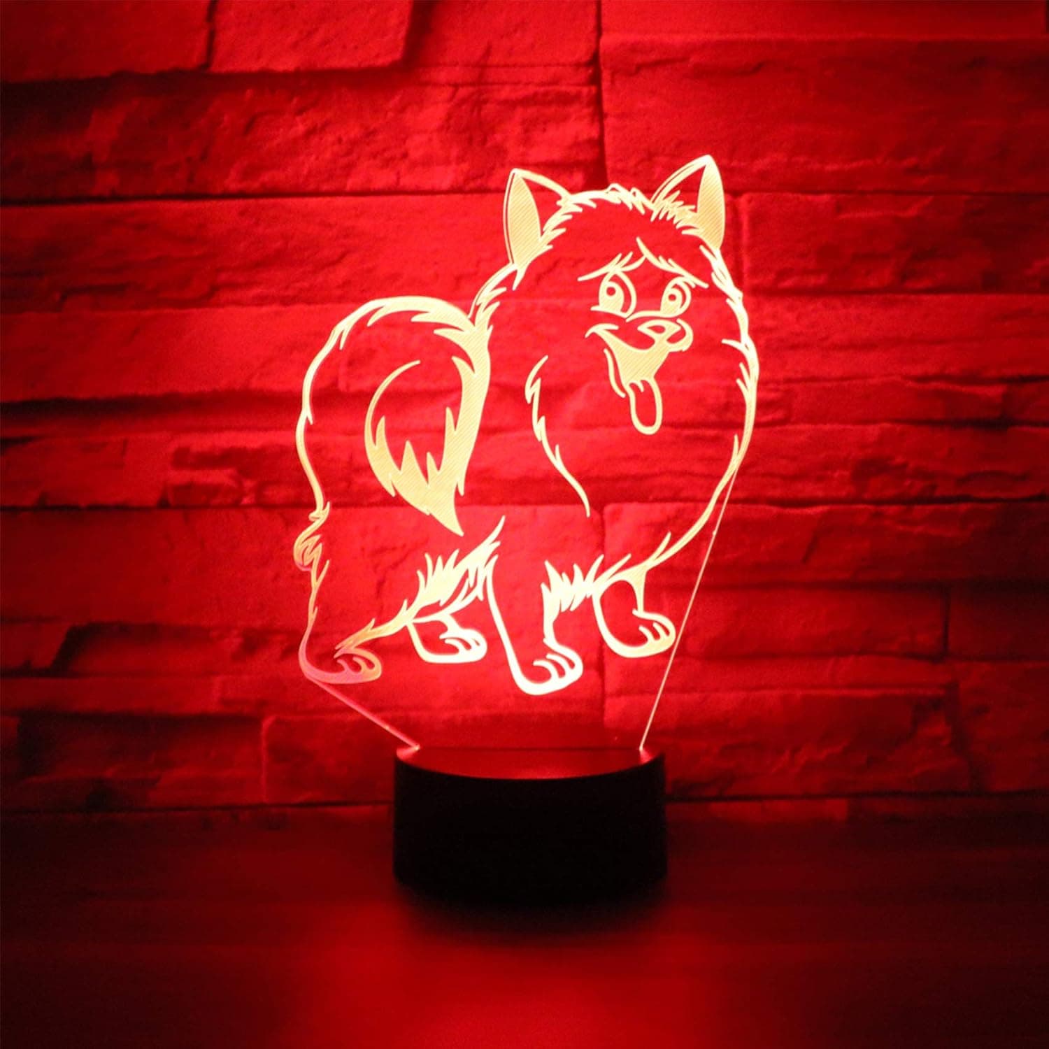Hguangs Samoyed Lamp Desk Table Light 7 Colors Changing Touch Control Lamp Gift for Christmas Birthday Valentine's Day Kids Children Friends