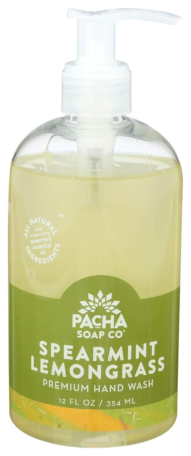 PACHA SOAP Spearmint Lemongrass Premium Hand Wash, 12 FZ