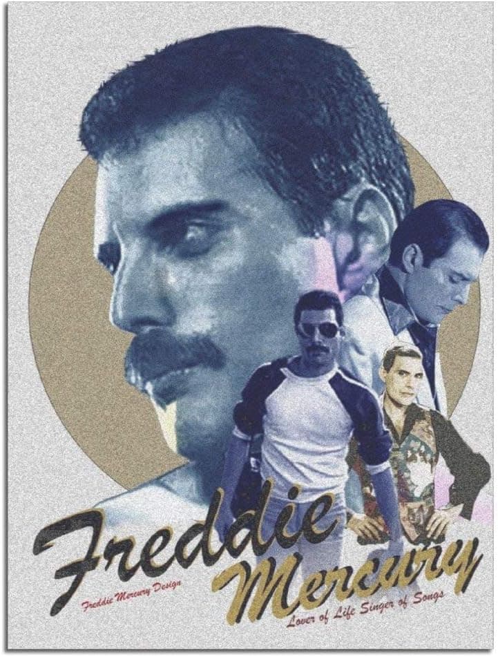 Freddie Mercury Queen Poster Poster Decorative Printing Canvas Wall Art Living Room Posters Bedroom Painting 8×10inchs(20×25cm)