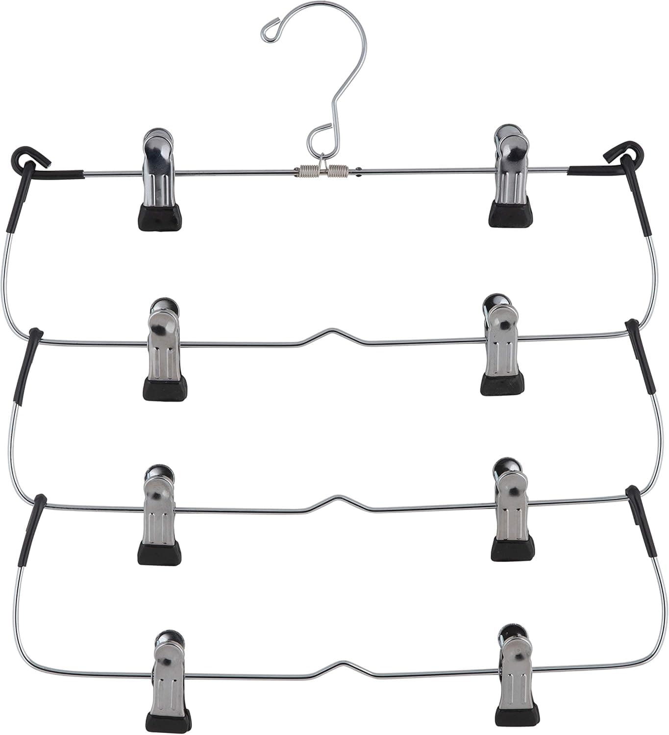 Organize It All 4 Tier Folding Skirt/Slack Hanger with Clips