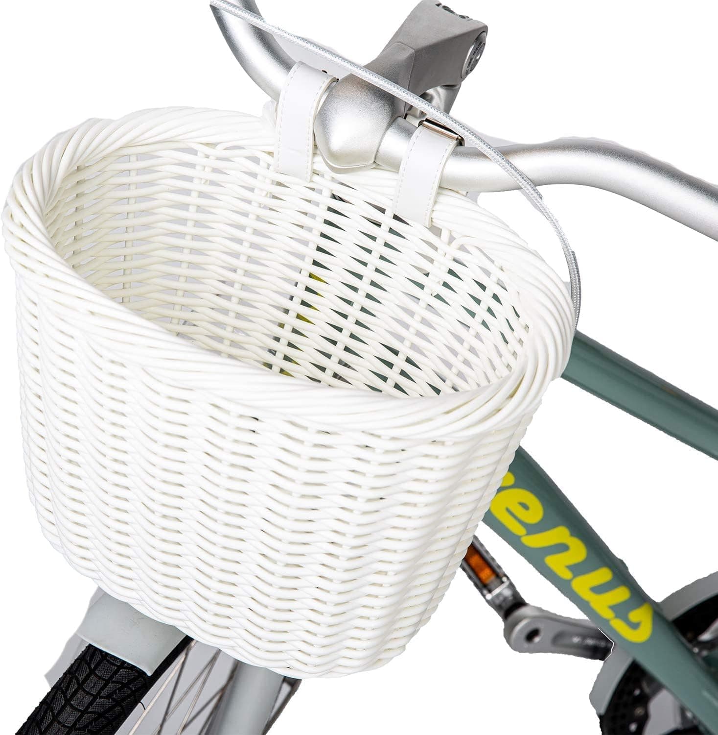 ZUKKA Woven Bike Basket for Adult and Kids Handlebar Bike Waterproof Storage Bicycle Basket, Multi-Colors