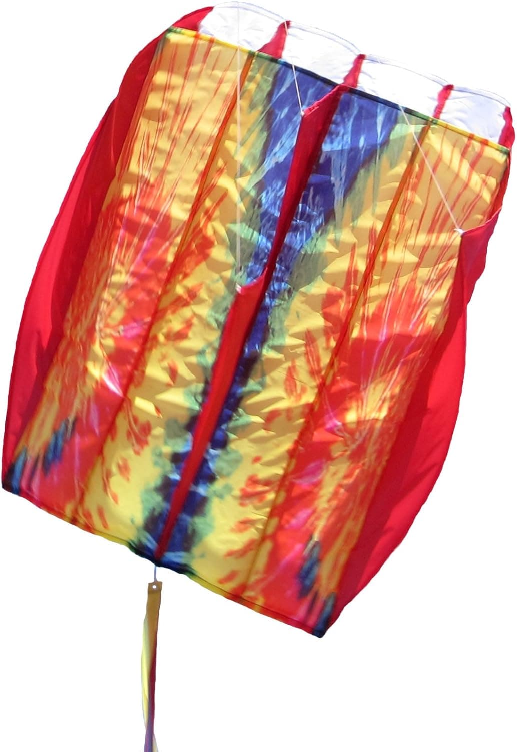 In the Breeze Tie Dye Red 5.0 Parafoil Kite, 19" W x 30" H x 7" D, (2981)