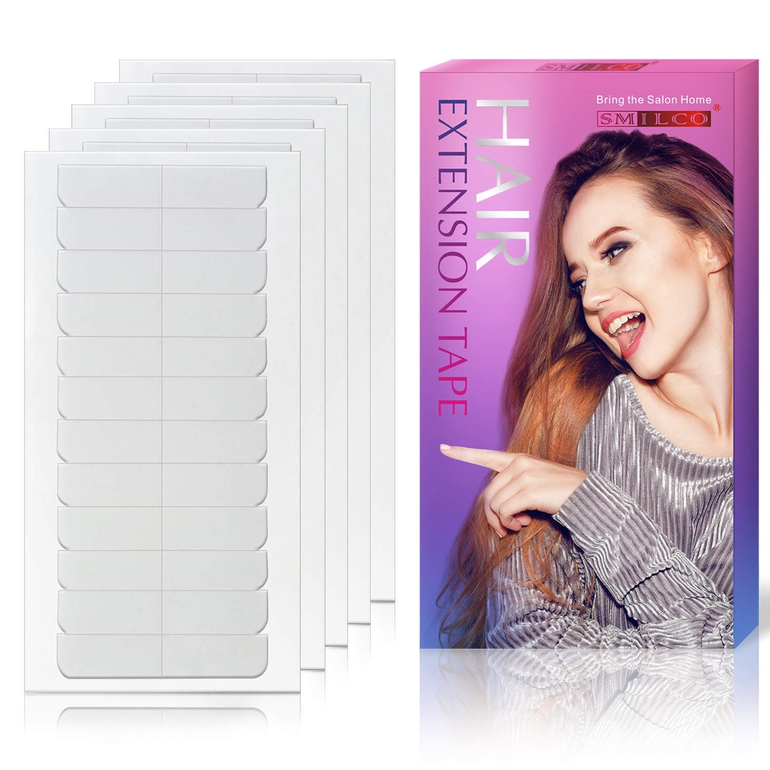 120 Pieces Hair Extension Tape Double Sided Extension Tapes for Replacement, 4 x 0.8 cm - 120 Tabs Pack
