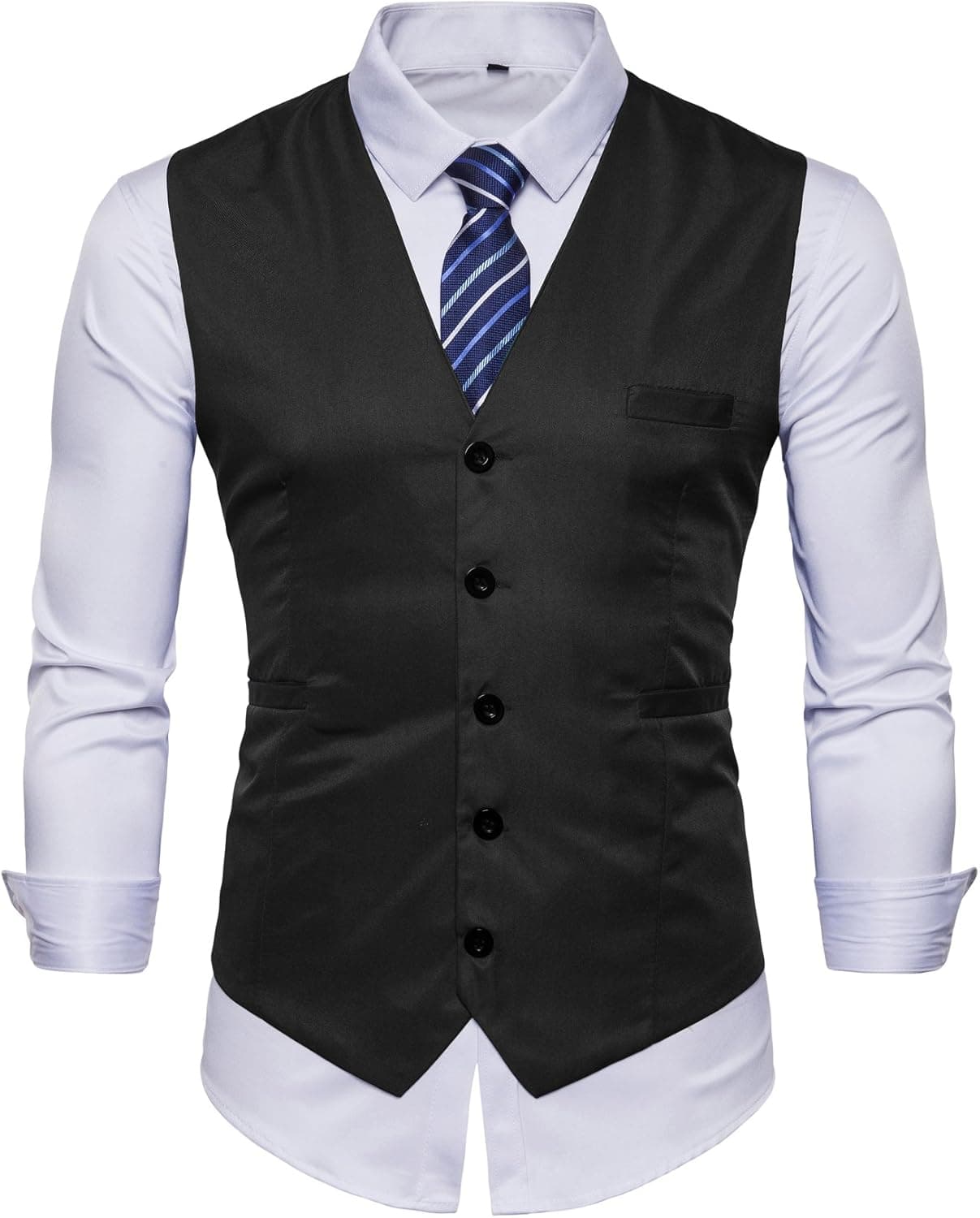 AOYOG Mens Formal Business Vest for Suit or Tuxedo