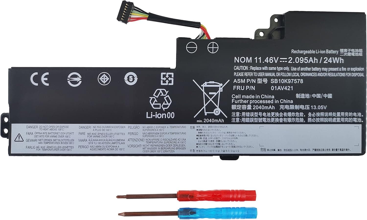 01AV421 01AV419 T470 T480 Battery for Lenovo ThinkPad A475 A485 TP25 Series Notebook FRU 01AV489 SB10K97577 SB10K97576 SB10K97578 01AV420 for Internal 11.4V 24Wh 2100mAh 3-Cell Laptop School
