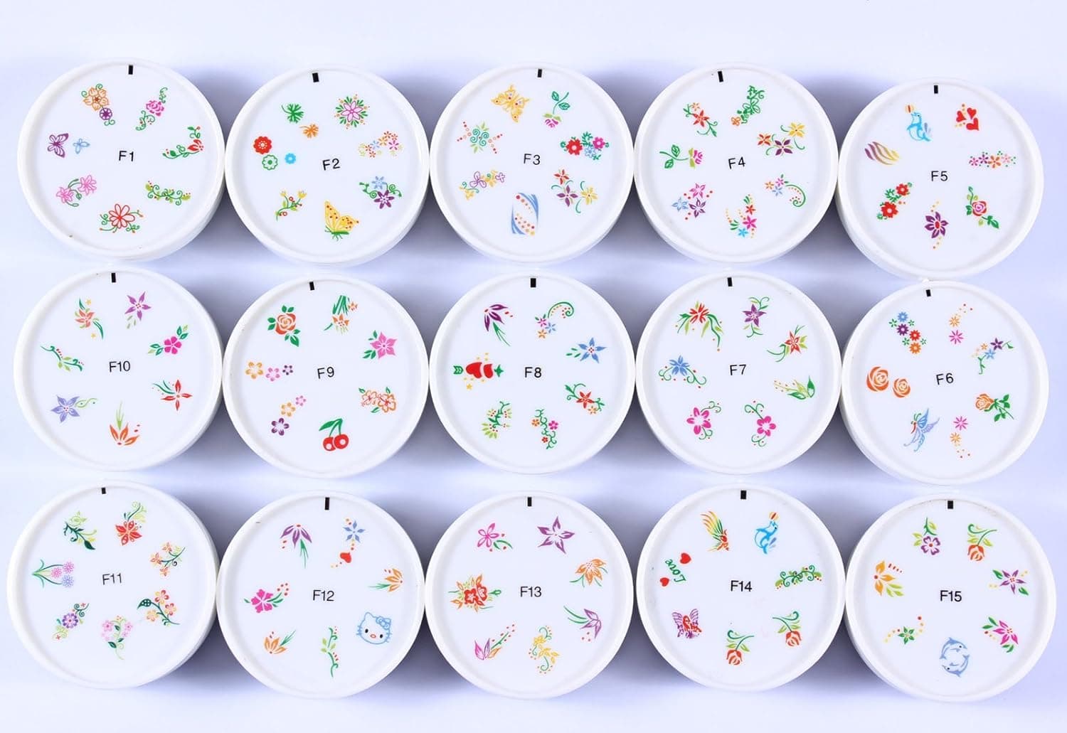 Finger Angel 15PCS Nail Art Stamping Template White Image Plate Stamper Nail Tools