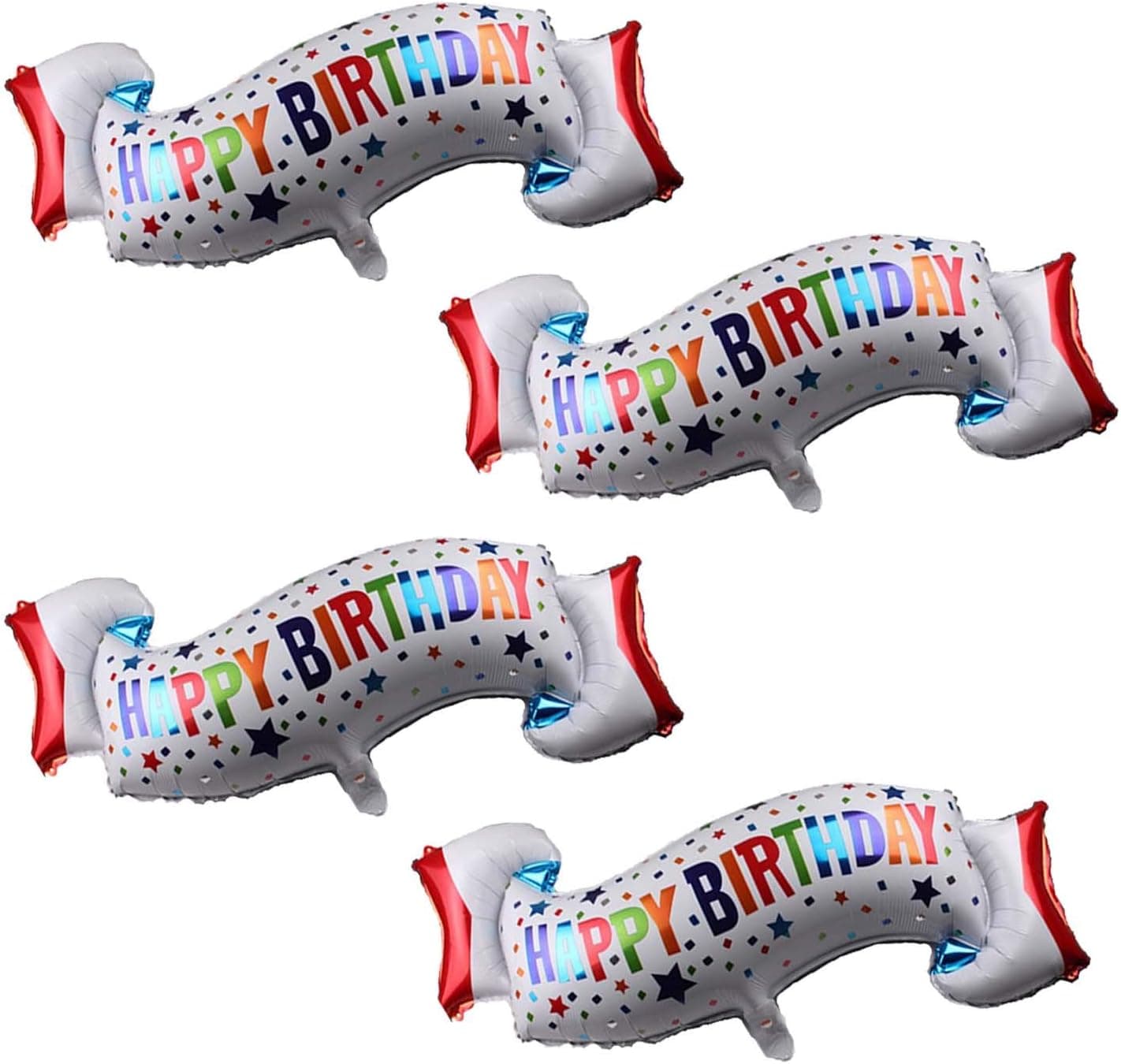 4 Pcs Large Foil Balloons 37 Inch Happy Birthday Balloon Mylar Balloon Happy Birthday Banner Balloons