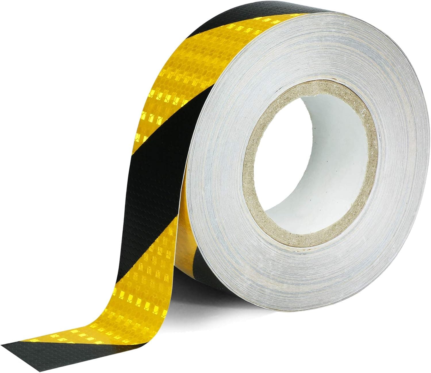 ROCKSAFE Ultra Reflective Black & Yellow Hazard Warning Safety Tape, 2 in x 131 feet
