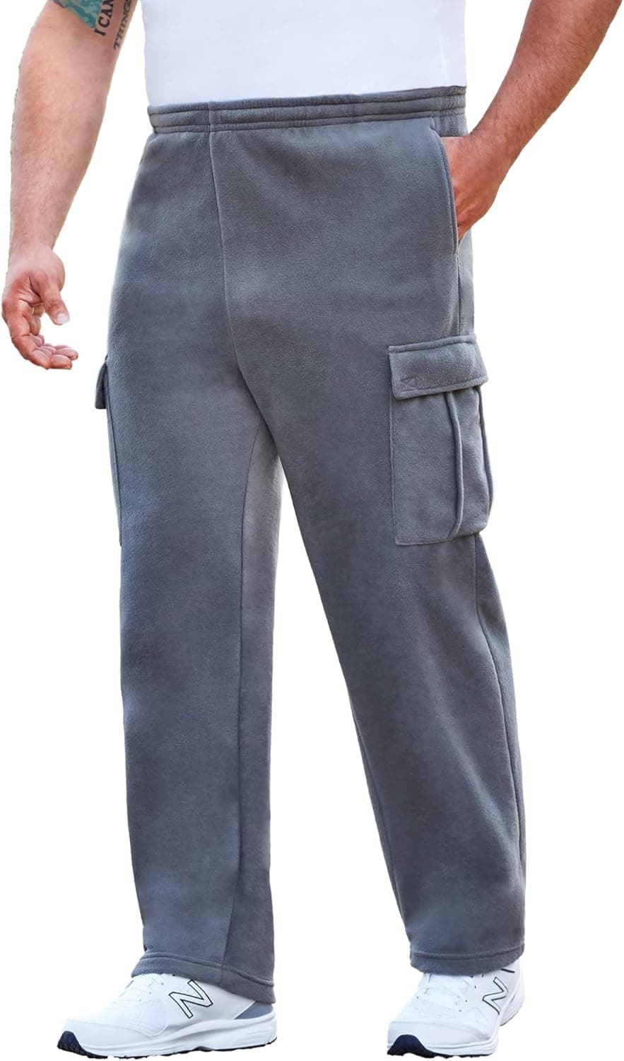 KingSize Men's Big & Tall Explorer Plush Fleece Cargo Pants