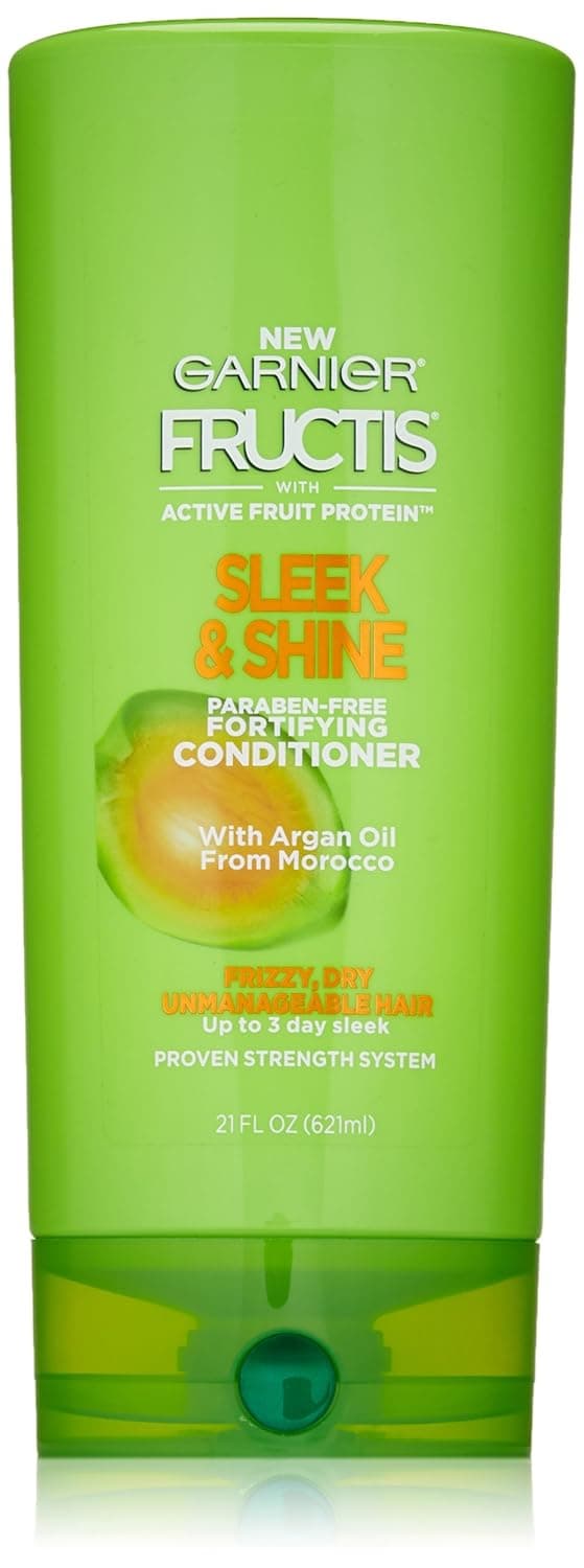 Garnier Fructis Sleek & Shine Conditioner, Frizzy, Dry, Unmanageable Hair, 21 fl. oz.