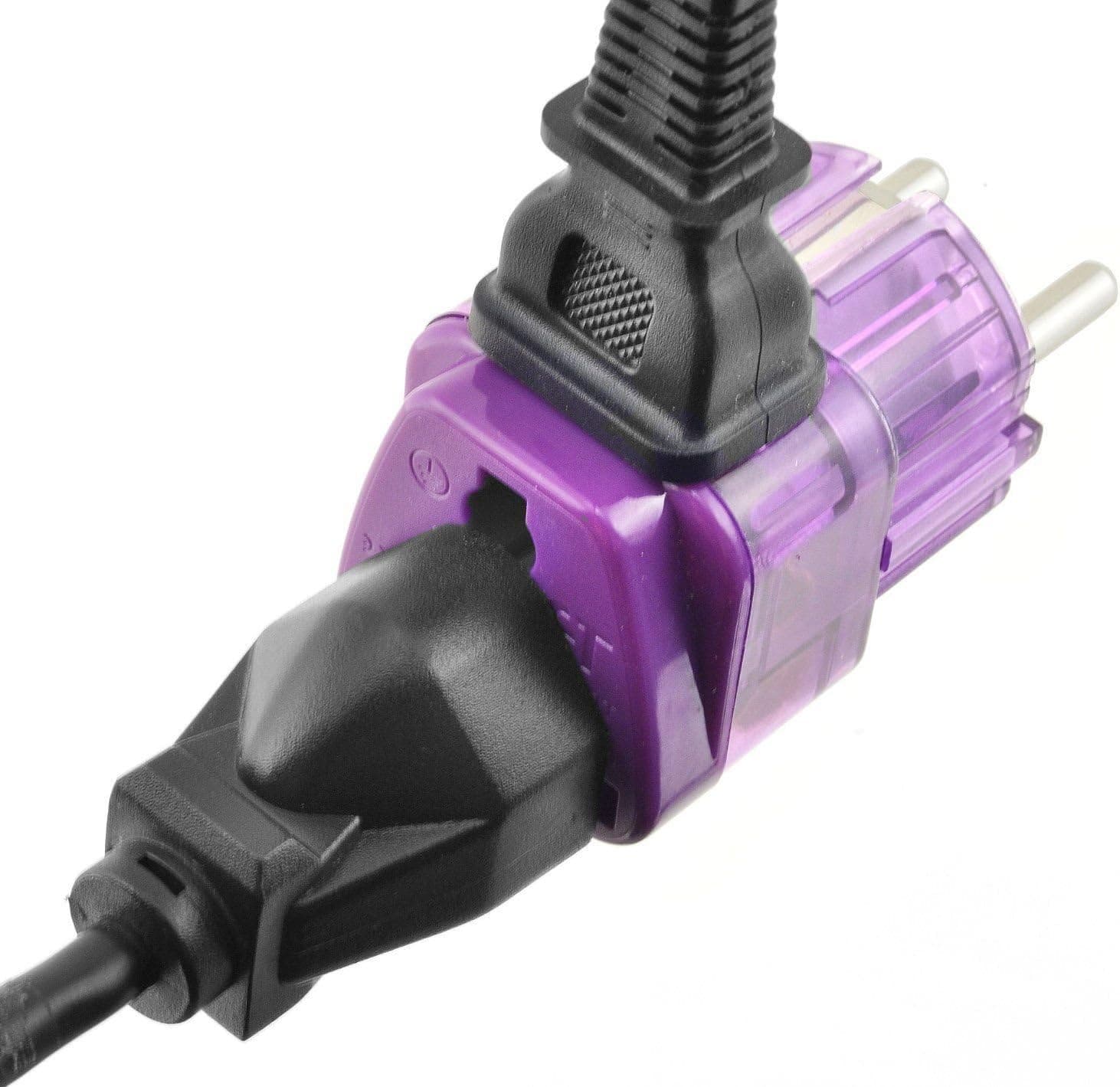 AC POWER TRAVEL ADAPTER PLUG FOR INDIA and more / WITH DUAL PLUG-IN PORTS AND SURGE PROTECTION / GROUNDED