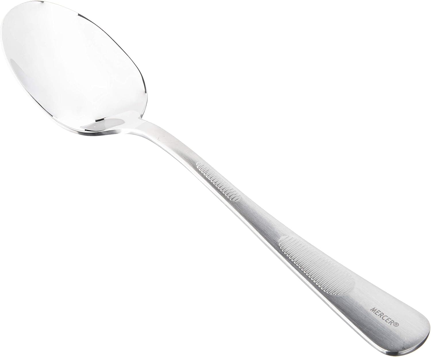 Mercer Culinary 18-8 Stainless Steel Plating Solid Spoon, 7-7/8 Inch