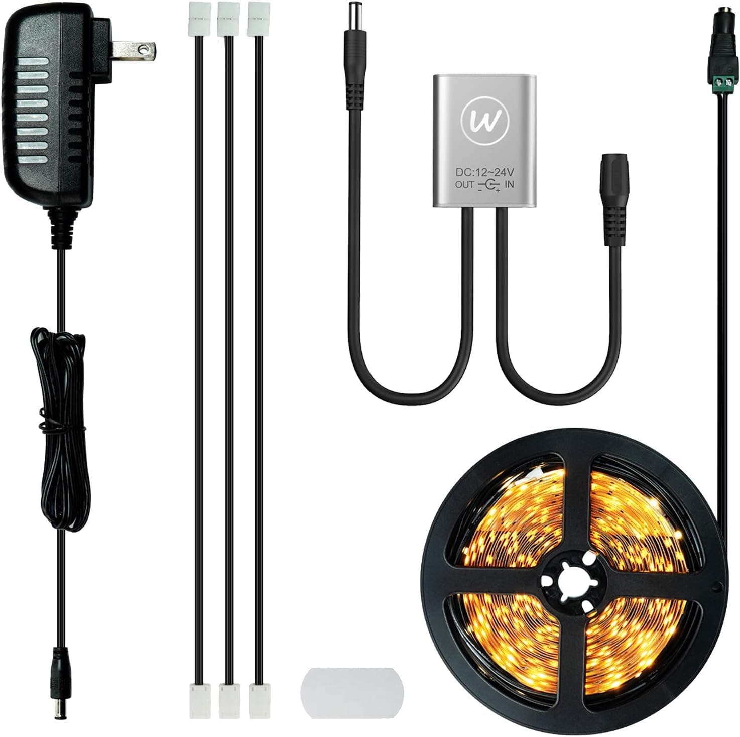 Sensky 19.7FT/6M Touchless Hand Wave Activated LED Strips Lights Kit, Control LED Tape Lights Kit Warm White Led Rope Lights with UL Listed Power Supply, On/Off Sensor for Kitchen Cupboard Lighting