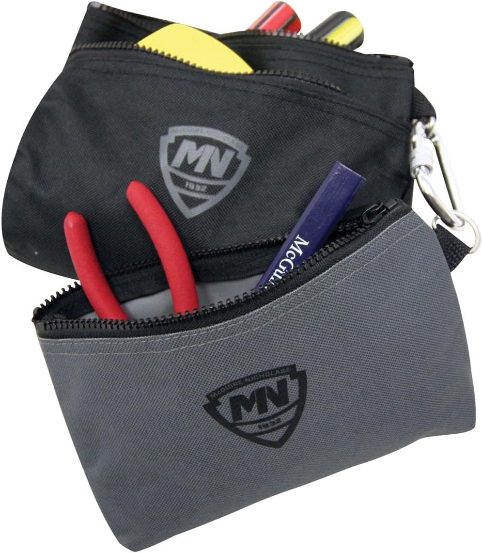 McGuire-Nicholas Multi-Size Jobsite Storage Bags with Snap Hook Carabiner Clip | Small Tools and Accessories Storage