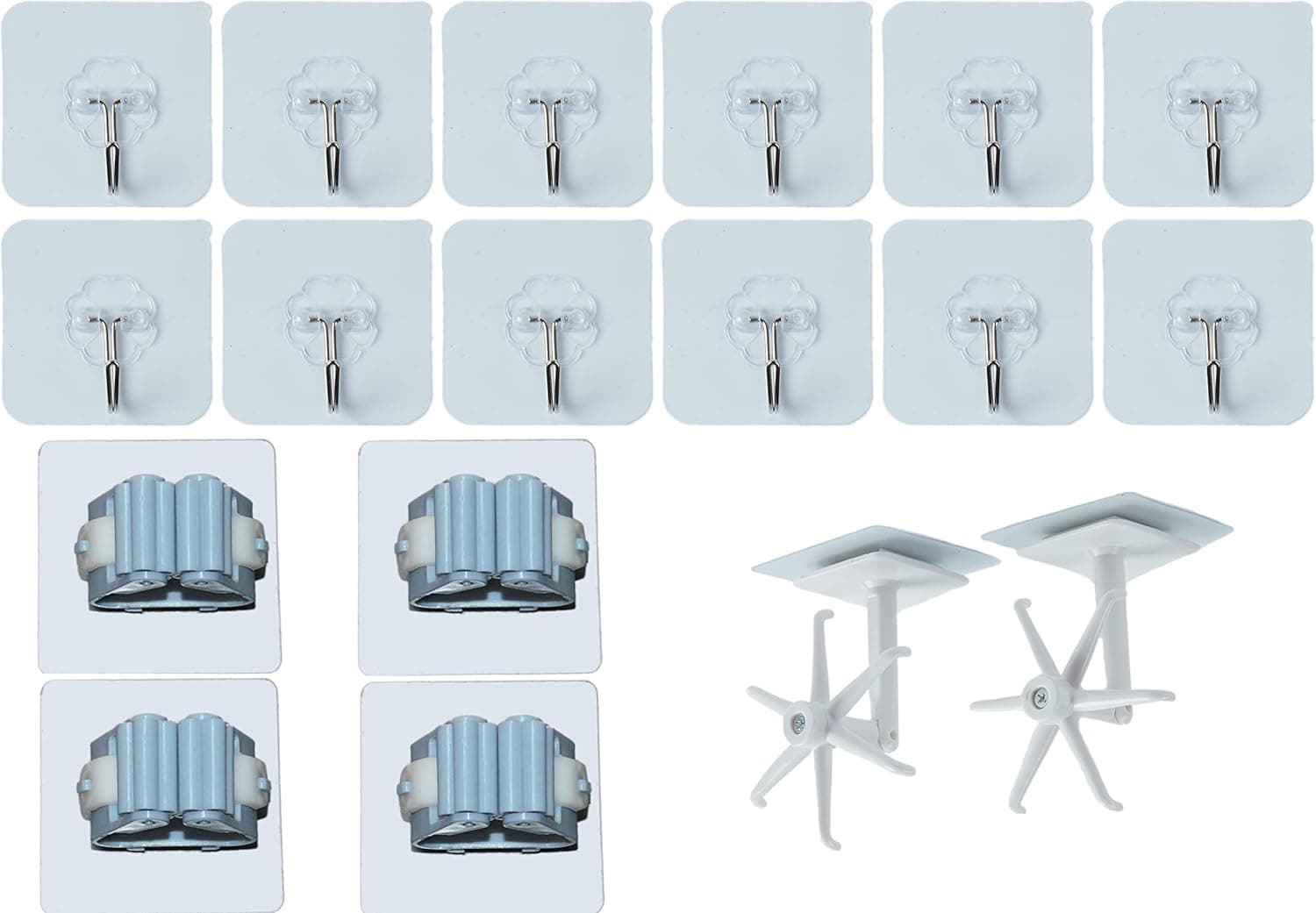 Joyhome Adhesive Hooks for Hanging Heavy Duty, Broom Hooks, Kitchen Sticky Hooks, Wall Hooks,