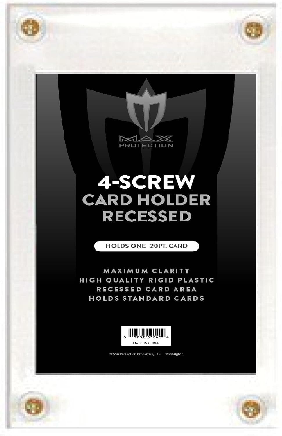 Lot of 10 Max Pro Recessed 4-Screw Ultra Clear Trading Card Holders