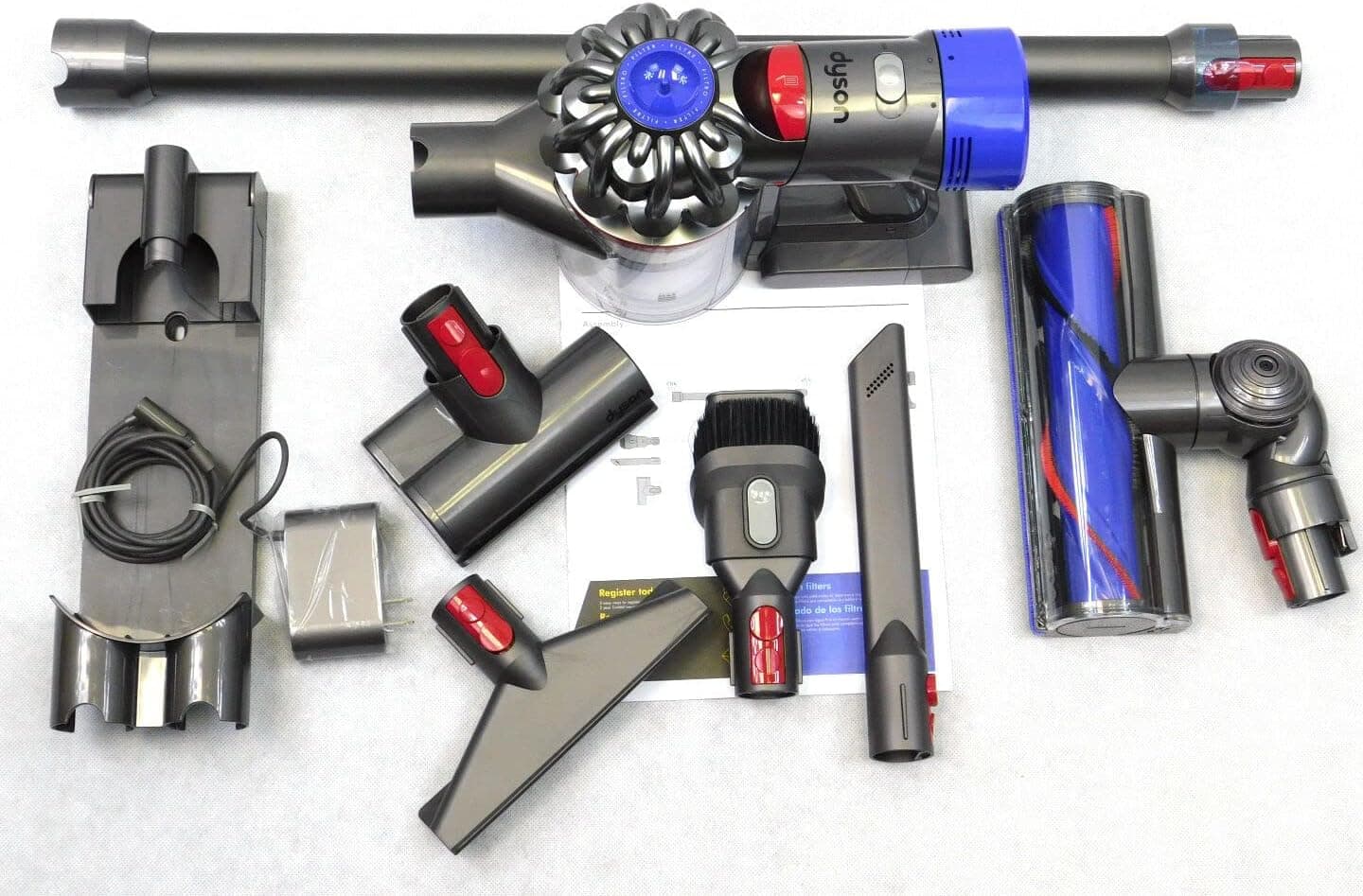Dyson Premium V7 Animal HEPA Cordless Stick Vacuum Cleaner: Lightweight, Powerful, Bagless Ergonomic, Telescopic Handle, Rechargeable Battery, Height Adjustable + w/HubxcelMicrofiber Cloth