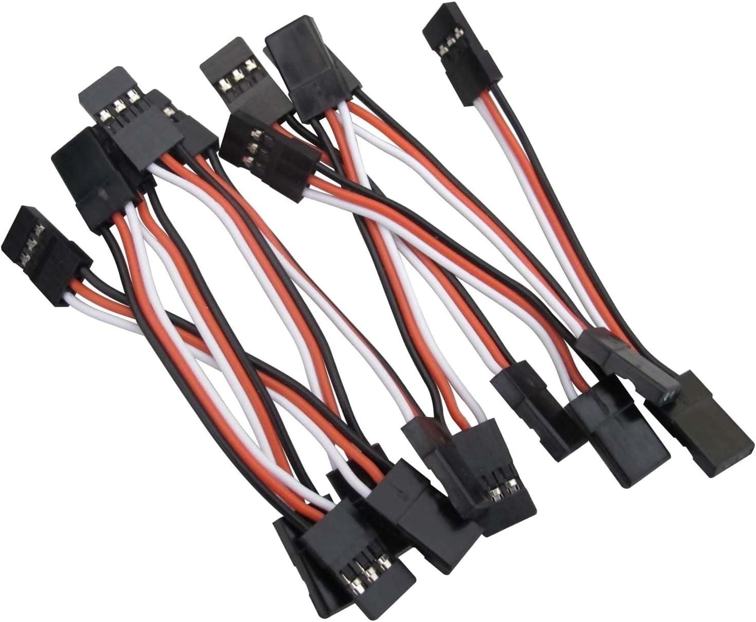 Hobbypower 5CM Male to Male JR Servo Extension Lead Wire Cable 50mm KK MWC APM (Pack of 10pcs)