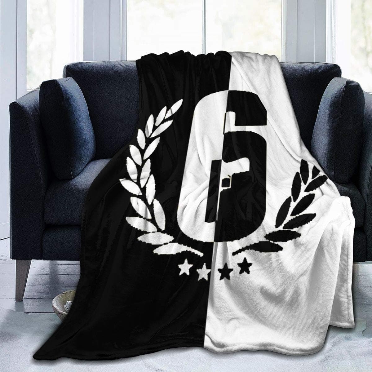 Ddsss Rainbow Six Siege Luxury Flannel Blanket Queen Size Velvet Plush Throw Microfiber Blanket All Season 50x40 Inch