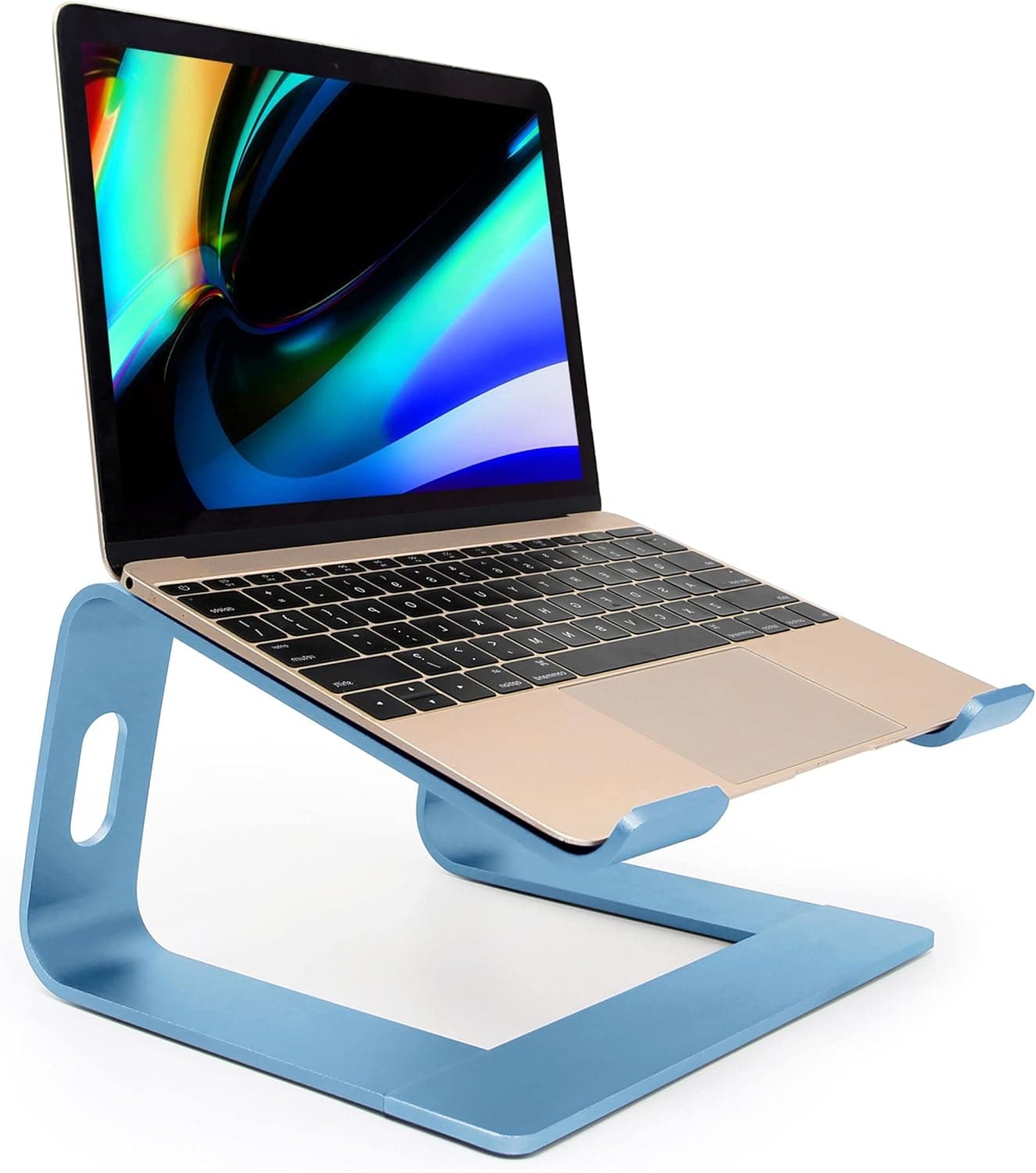 Laptop Stand,Ergonomic Aluminum Laptop Mount Computer Stand,Detachable Laptop Riser,Notebook Holder Stand Compatible with MacBook Pro/Air HP Lenovo Samsung,Dell,All 10-17.3" Laptops (Sky Blue)