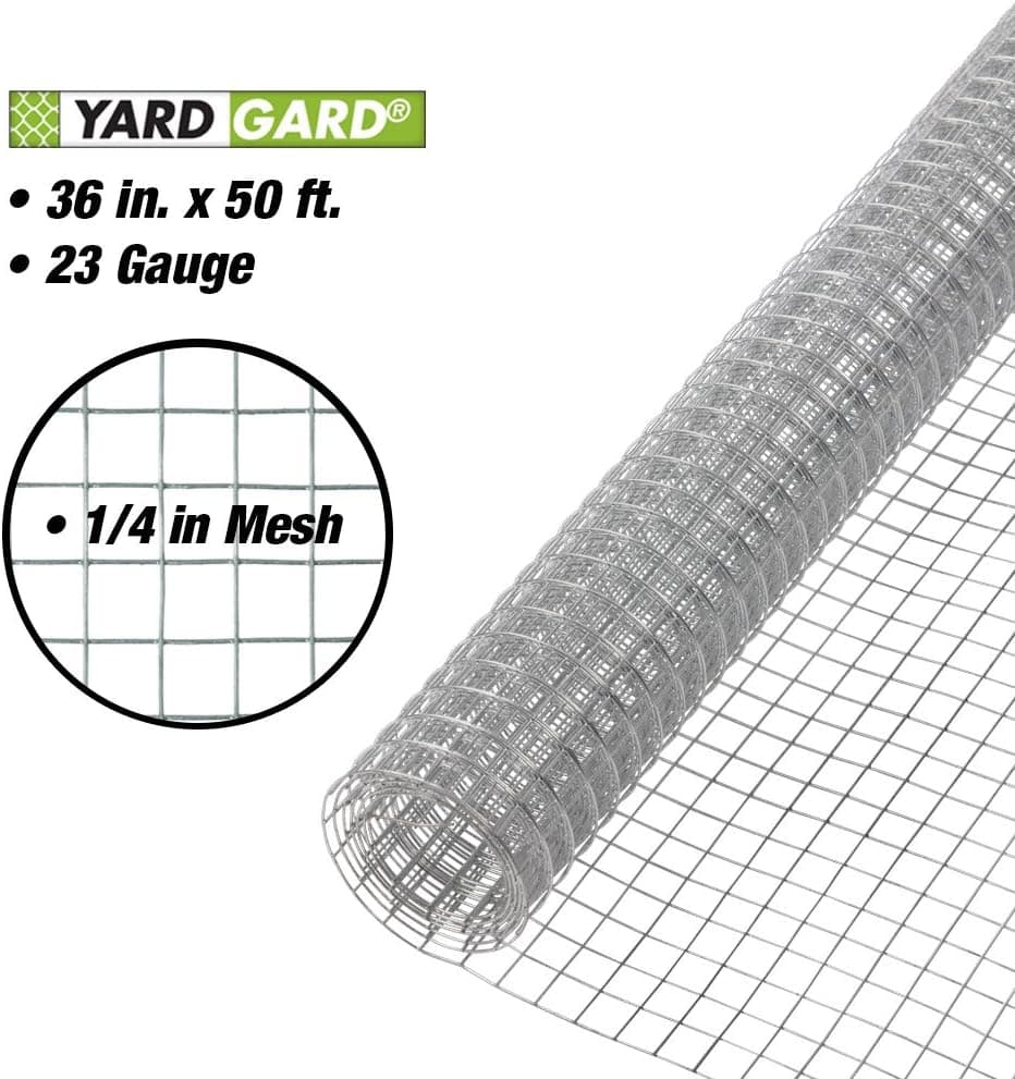 YARDGARD 308238B Fence, Height-36 Inches x Length-50 Ft, Silver