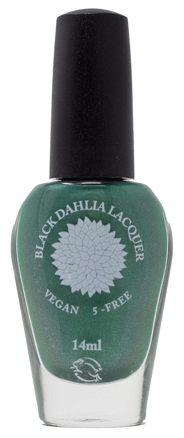 Chrome Lotus | Fern Green Foiled Shimmer Holo Nail Polish | By Black Dahlia Lacquer