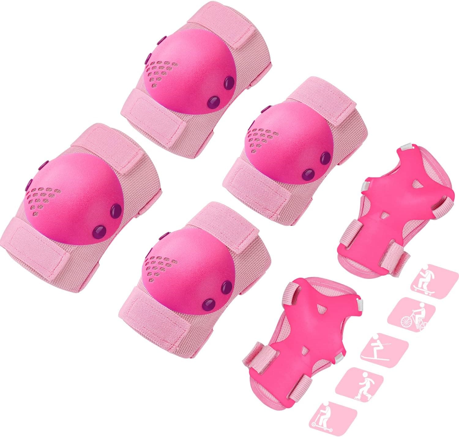 ArgoHome Kids Protective Gear Knee Pads Elbow Pads for Kids, Toddler Knee Pads and Elbow Pads Set Wrist Guards for Roller Skate Biking, Riding, Cycling Skating Scooter