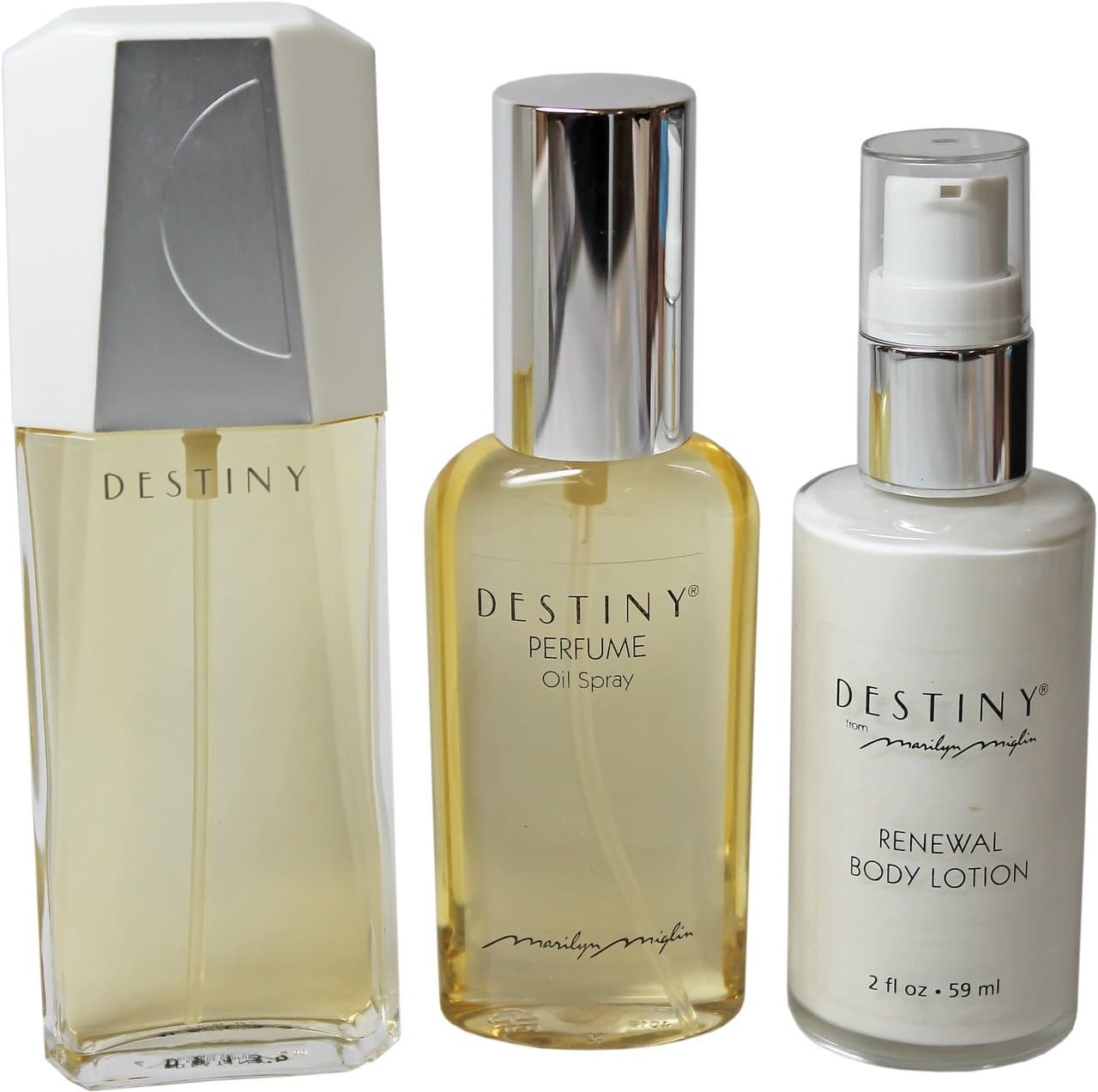 Marilyn Miglin Destiny for Women 3 Piece Gift Set (Eau De Parfum Spray + Renewal Body Lotion+ Perfume Oil Spray)