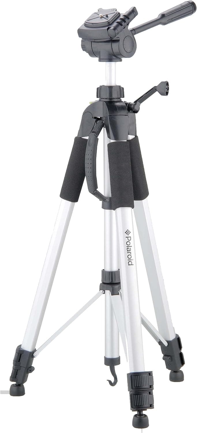 Polaroid PLTRI72S 72-Inch Photo and Video ProPod Tripod Includes Deluxe Tripod Carrying Case and Additional Quick Release Plate for Digital Cameras and Camcorders - Silver