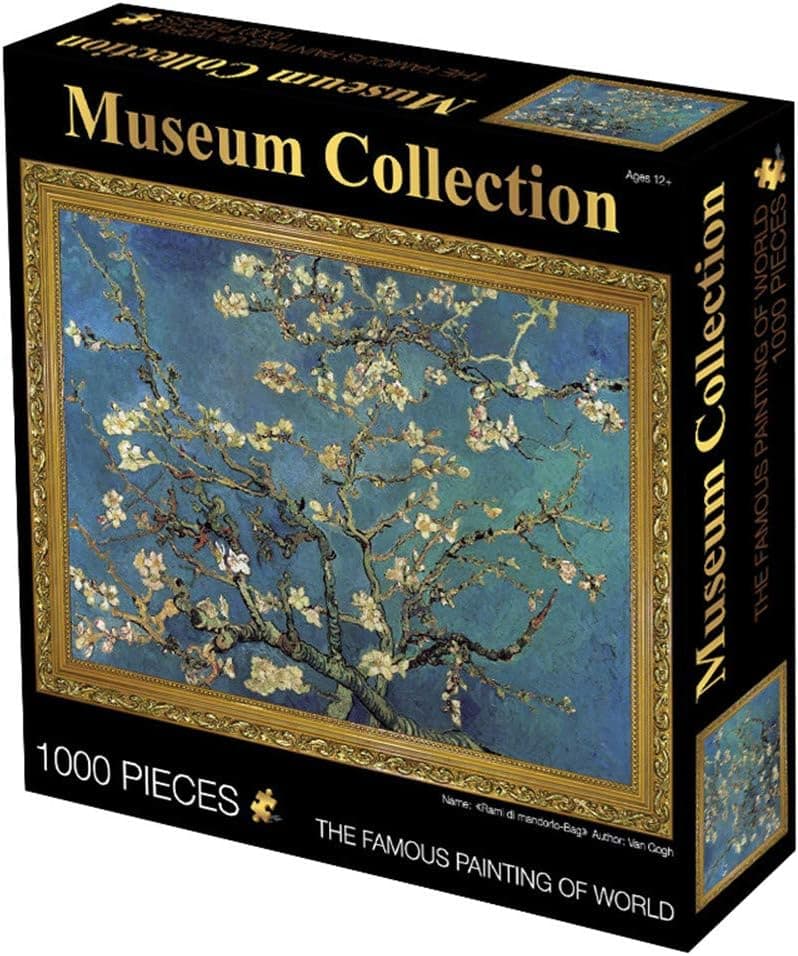 Losmmney 1000 Piece Jigsaw Puzzle - Almond Blossom by Vincent Van Gogh Art Painting Puzzles Educational Game Stress Relief Game for Adult Teens