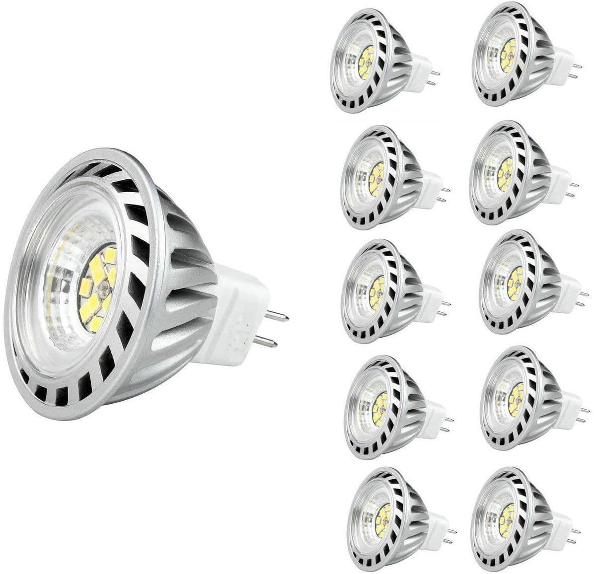 CY LED 6W MR16 LED Lamps, 50W Halogen Lamp Equivalent, 500lm, Warm White, 3000K, 60Beam Angle, LED Spot Light Bulbs,Pack Of 10 units