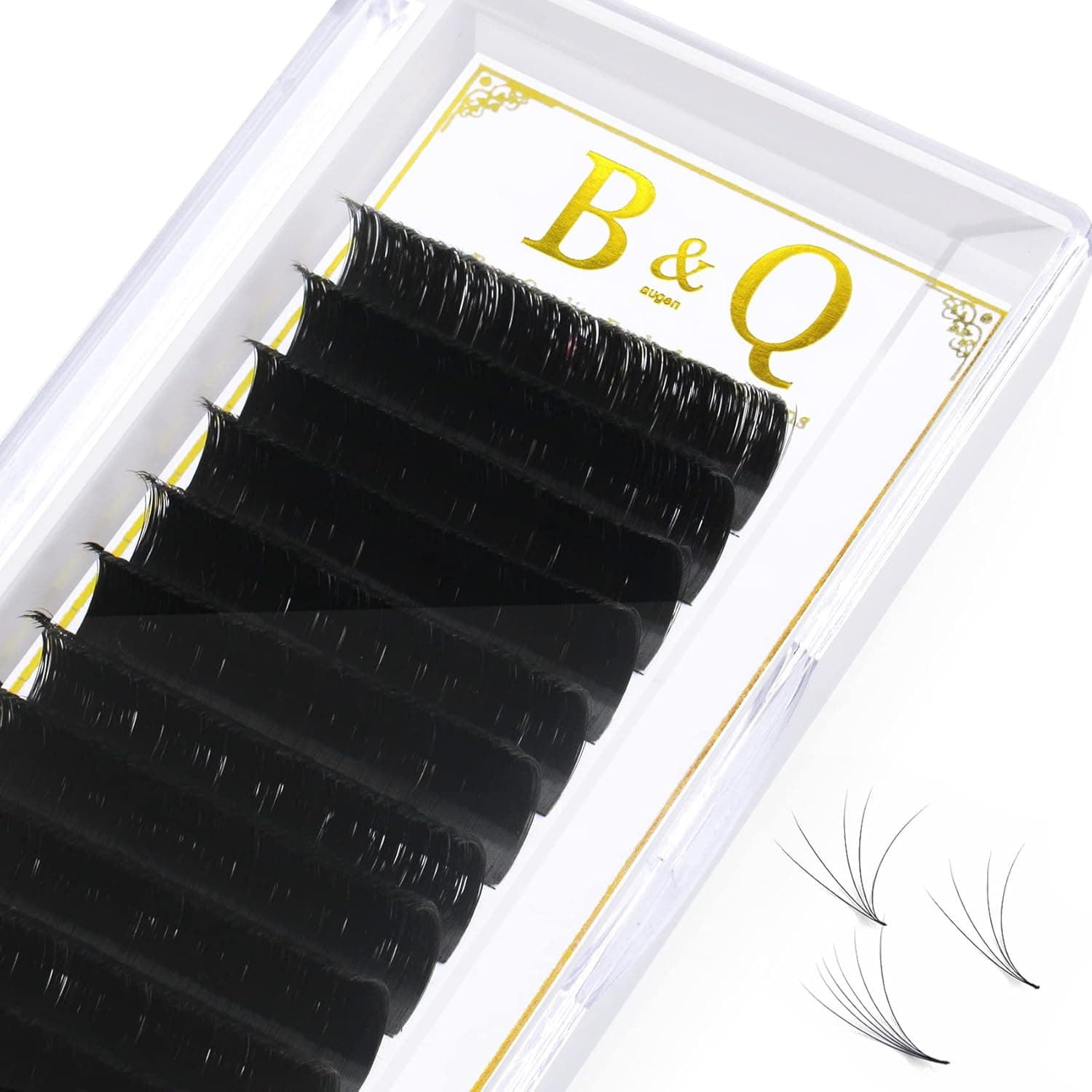 1 Tray Volume Lash Extensions D-0.03-9-16Mix Easy Fan Volume Lashes C Curl B&Q Eyelash Extensions .03 .05 .07 .10 Lash Extensions 9-16 MIX Length Flowering Lash Extensions (D-0.03, 9-16 MIX)