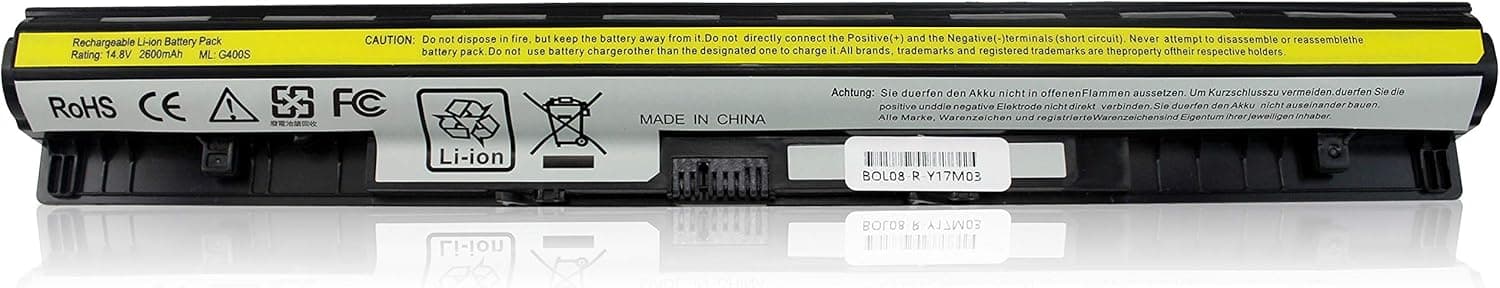 Shareway 4-Cell Replacement Laptop Battery for Lenovo G40 G40-45 G40-70M G40-80 G50 G50-45 G50-70M G50-80 Z50-30 Z50-70 Z40-70 L12L4A02 [14.8V 2600mAh]