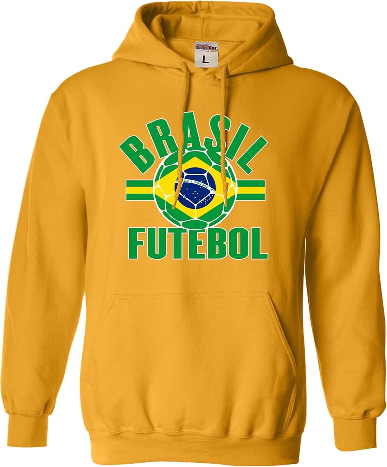 Go All Out Brasil Futebol Brazil Football Soccer Futbol Mens Women Sweatshirt Hoodie